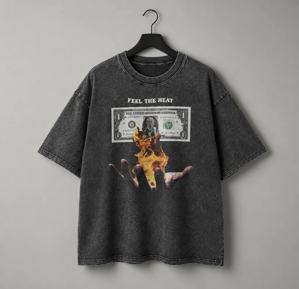 Premium Gray Drop Shoulder Streetwear T-Shirt